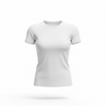 White - Form Fitted Baby Tee - Round neck