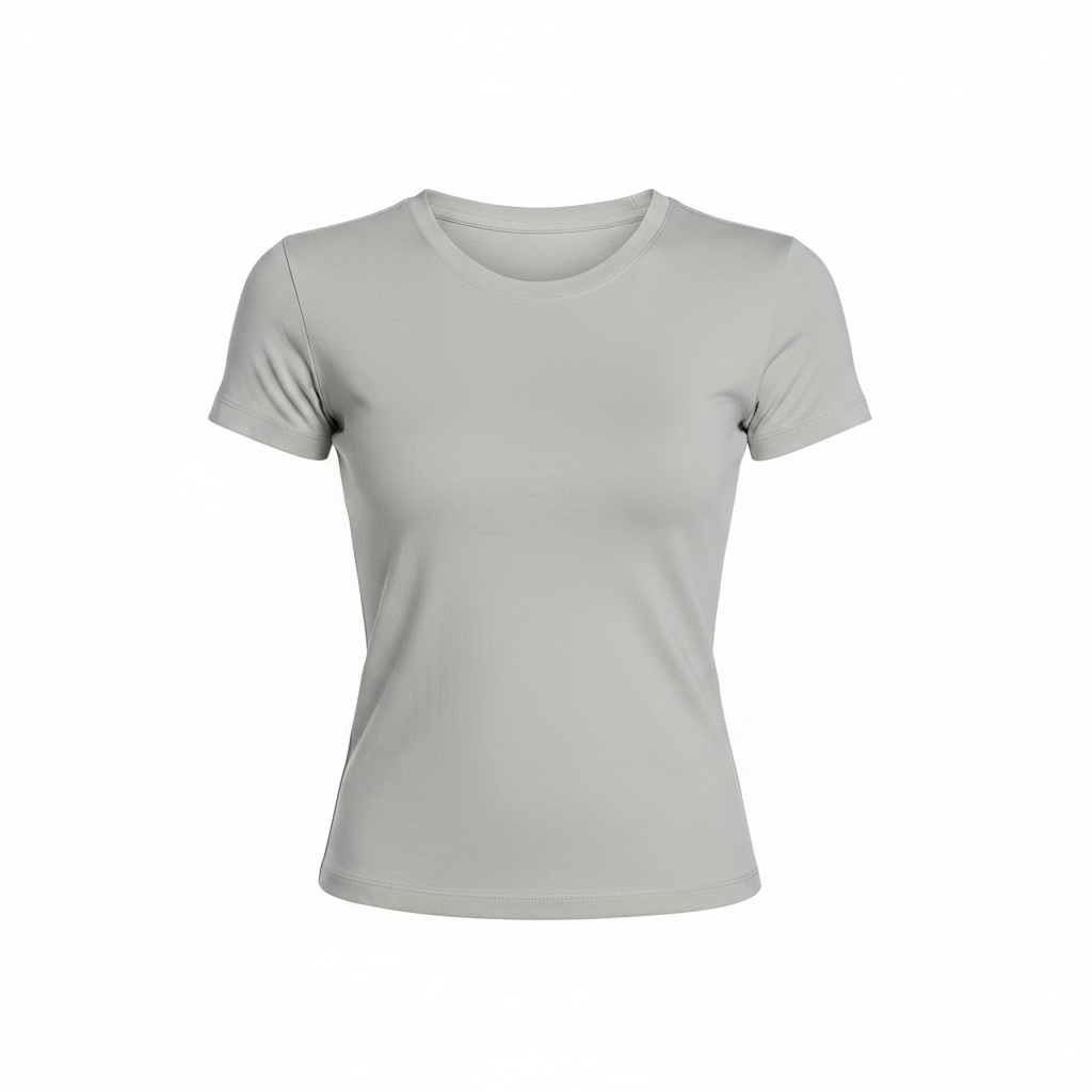 Sage - Form Fitted Baby Tee - Round neck