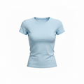 Baby Blue - Form Fitted Baby Tee - Round Neck