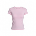Light Pink - Form Fitted Baby Tee - Round Neck