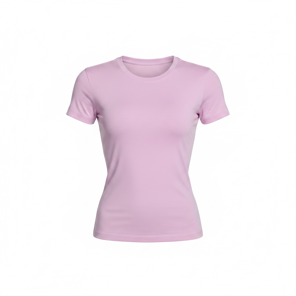 Lilac - Form Fitted Baby Tee - Round Neck