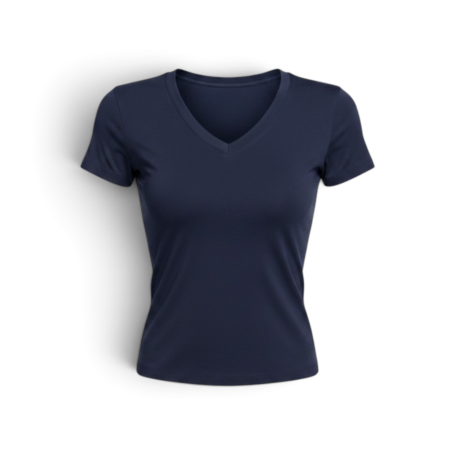 V-Neck - Navy - Form Fitted Baby Tee